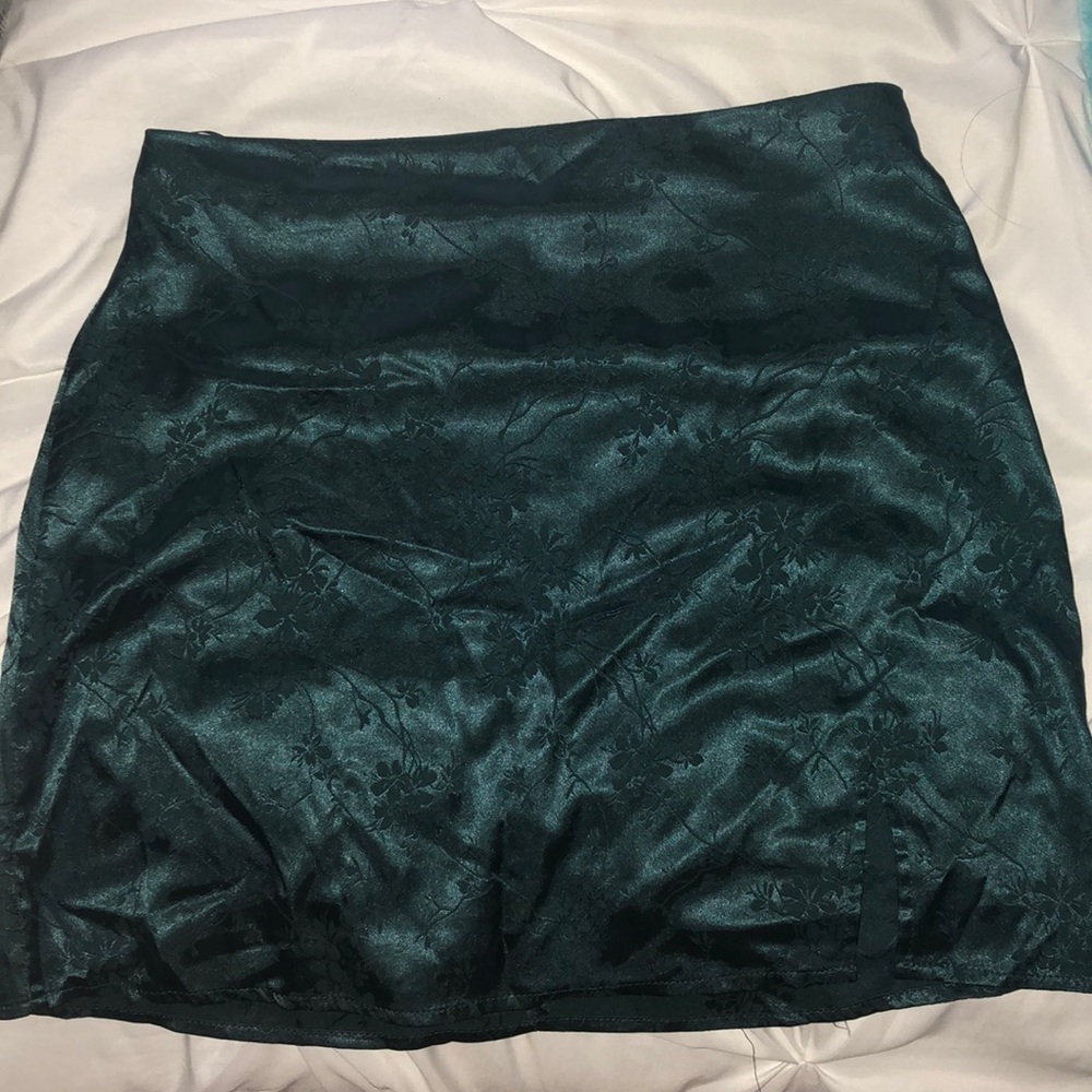 silk skirt with slit